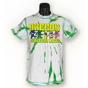 NWT Class Trip Oregon Grateful Ducks 2025 Green Tie Dye Shirt Medium Cotton Tee